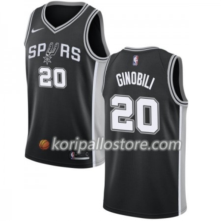 San Antonio Spurs Manu Ginobili 20 Nike 2017-18 Musta Miesten Pelipaidat Swingman 